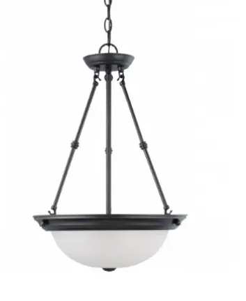 Nuvo 60-3152 15in Pendant Light Fixture, 3-light, Mahogany Bronze