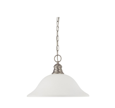 Nuvo 60-3258 1 Light - 16" Pendant with Frosted White Glass - Brushed Nickel Finish