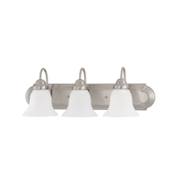 Nuvo 60-3279 Ballerina - 3 Light 24" Vanity with Frosted White Glass - Brushed Nickel Finish