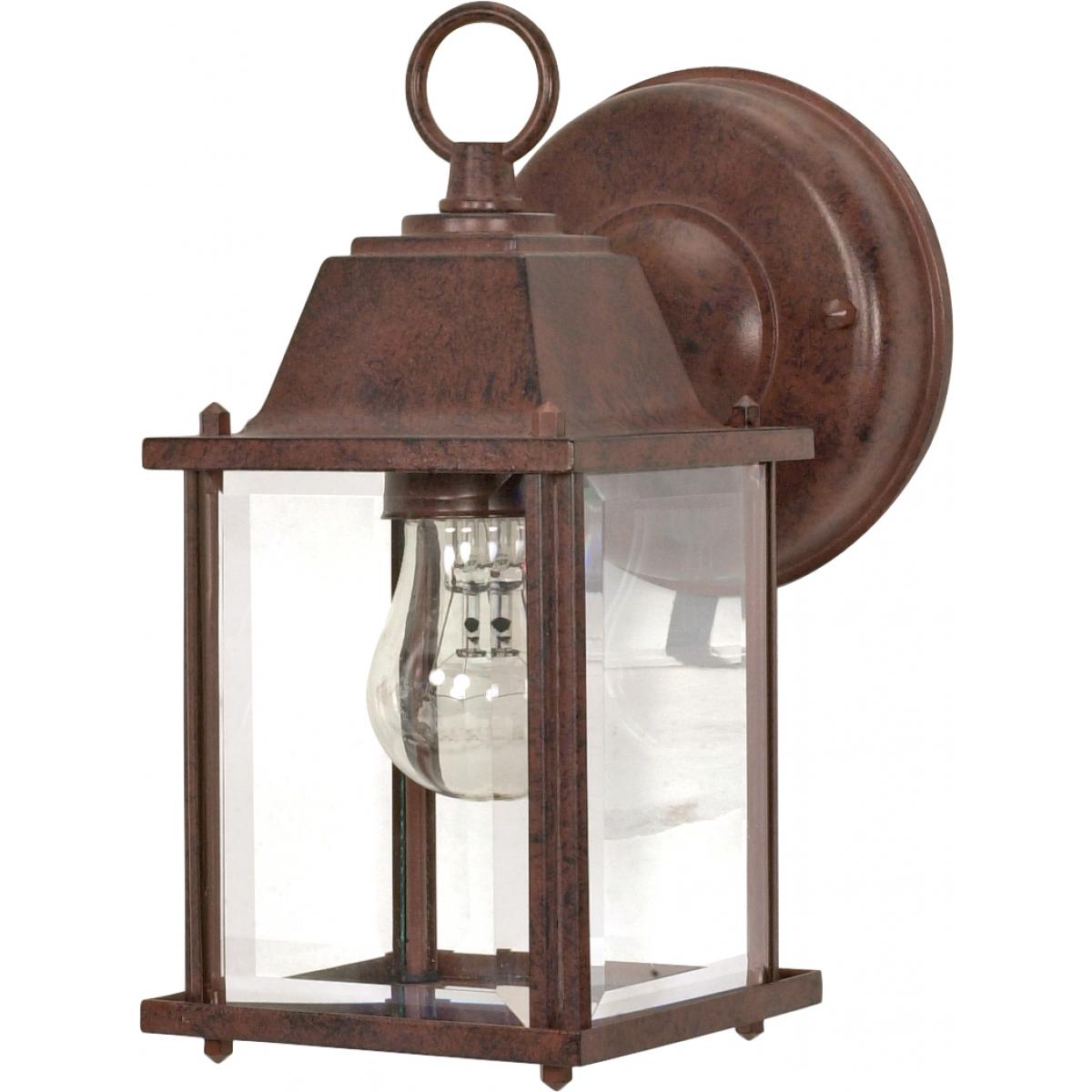 Nuvo 60-3464 Cube Wall Lantern w/ Clear Beveled Glass, Wattage 60W, Old Bronze