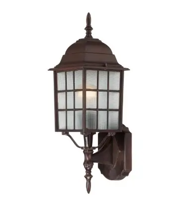 Nuvo 60-3478 18-in Adams LED Wall Lantern w/ Frosted Glass, Wattage 100W, 1 Light, Rustic Bronze