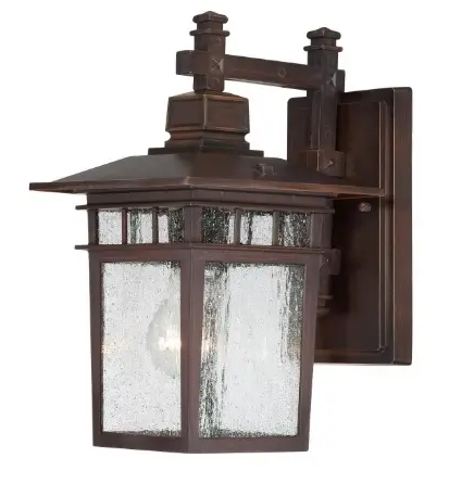 Nuvo 60-3492 Cove Neck LED Outdoor Wall Lantern w/ Clear Seed Glass, Wattage 100W, 1 Light, Rustic Bronze