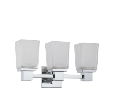 Nuvo 60-4003 Parker - 3 Light Vanity with Sandstone Etched Glass - Polished Chrome Finish