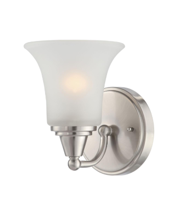 Nuvo 60-4141 Surrey - 1 Light Vanity with Frosted Glass - Brushed Nickel Finish