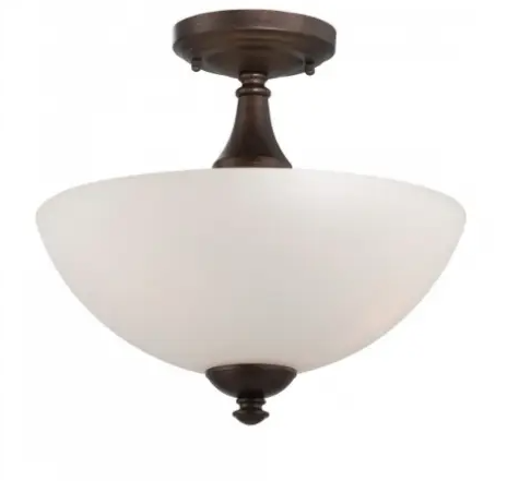 Nuvo 60-5144 Patton Semi-Flush Mount, Wattage 60W, Prairie Bronze