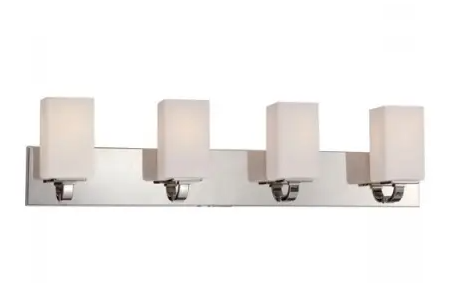 Nuvo 60-5184 32in Vista Vanity Light Fixture, 4-light, Polished Nickel