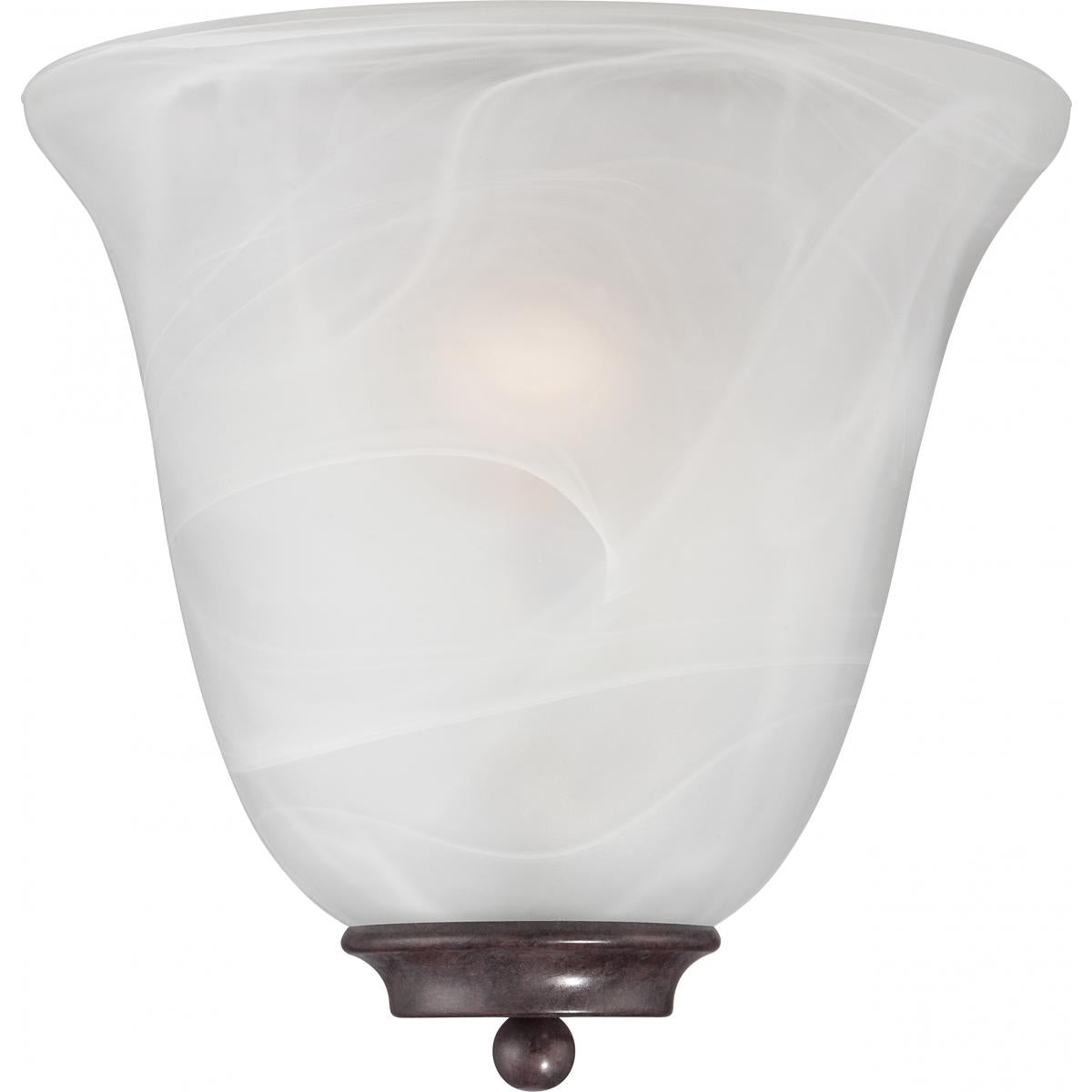 Nuvo 60-5374 Empire - 1 Light Wall Sconce - Old Bronze Finish with Alabaster Glass, 60W Max
