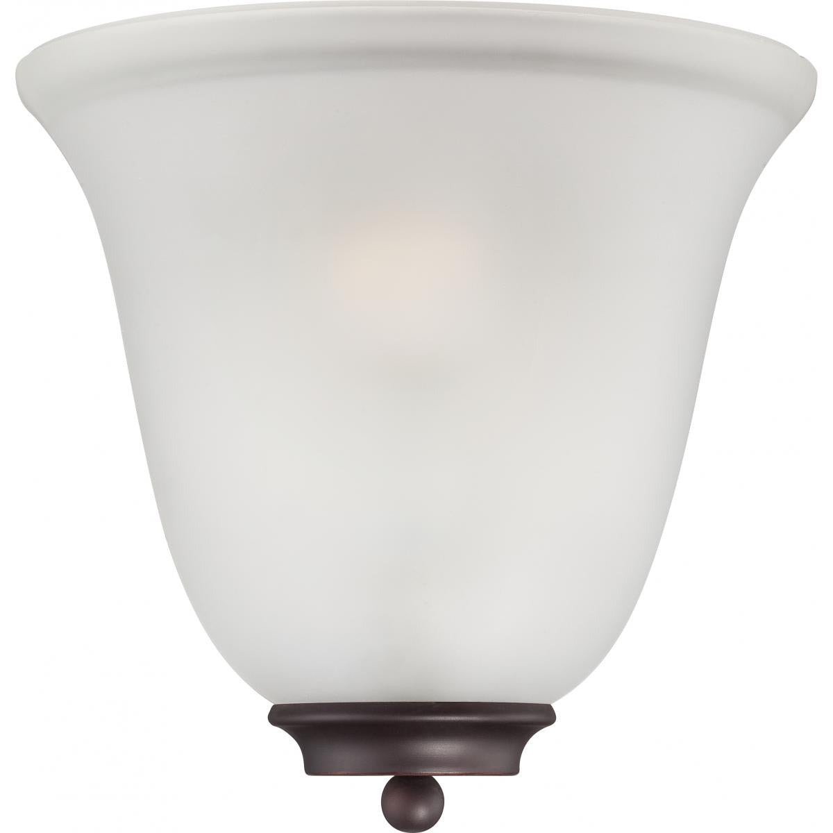 Nuvo 60-5375 Empire - 1 Light Wall Sconce - Mahogany Bronze Finish with Frosted Glass, 60W Max