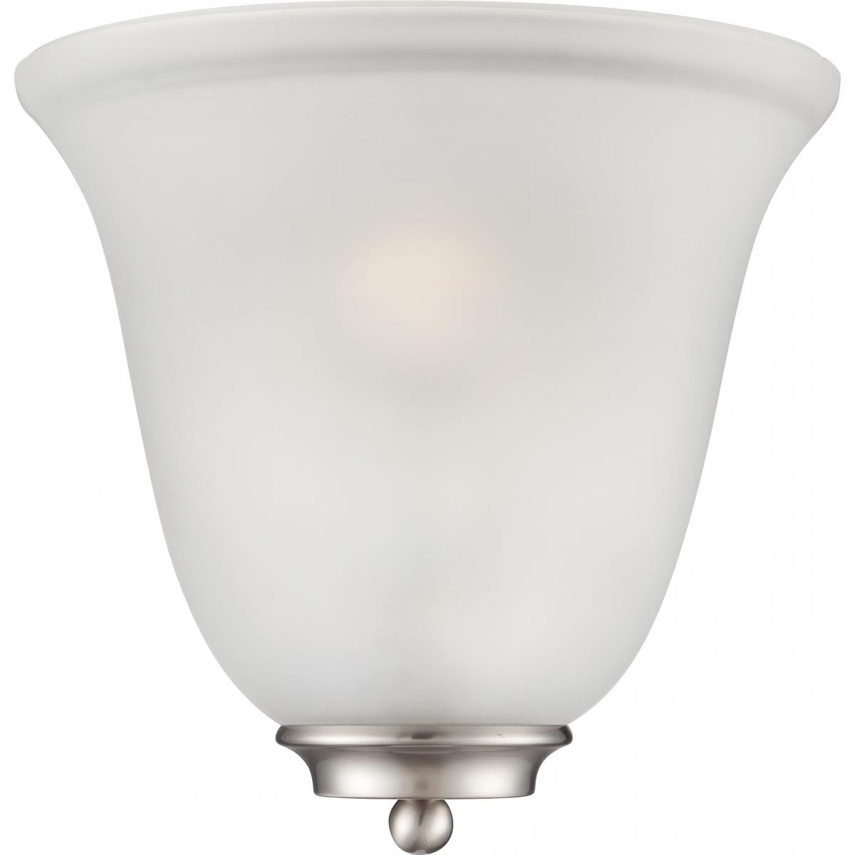 Nuvo 60-5377 Empire - 1 Light Wall Sconce - Brushed Nickel Finish with Frosted Glass, 60W Max