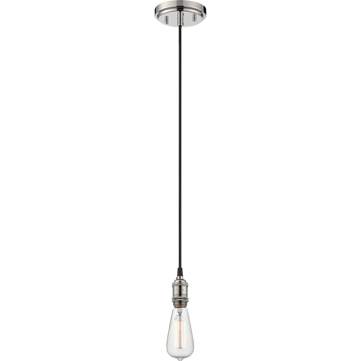 Nuvo 60-5405 Vintage - 1 Light Pendant - Polished Nickel Finish