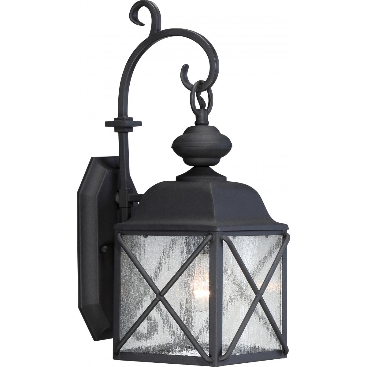 Nuvo 60-5621 Wingate - 1 Light 6" Wall Lantern with Clear Seed Glass, Textured Black Finish, 60W, 120V