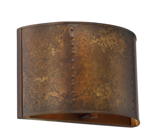 Nuvo 60-5891 Kettle - 1 Light Wall Sconce - Weathered Brass Finish