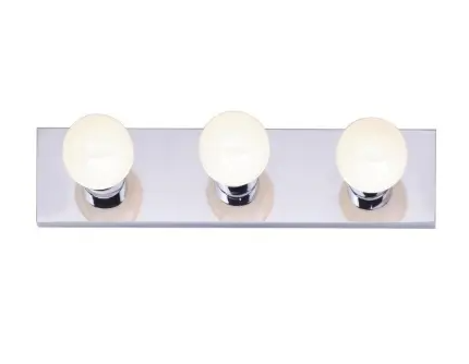 Nuvo 60-6112 18" Vanity Light, 3 Lights, Wattage 100W, Polished Chrome
