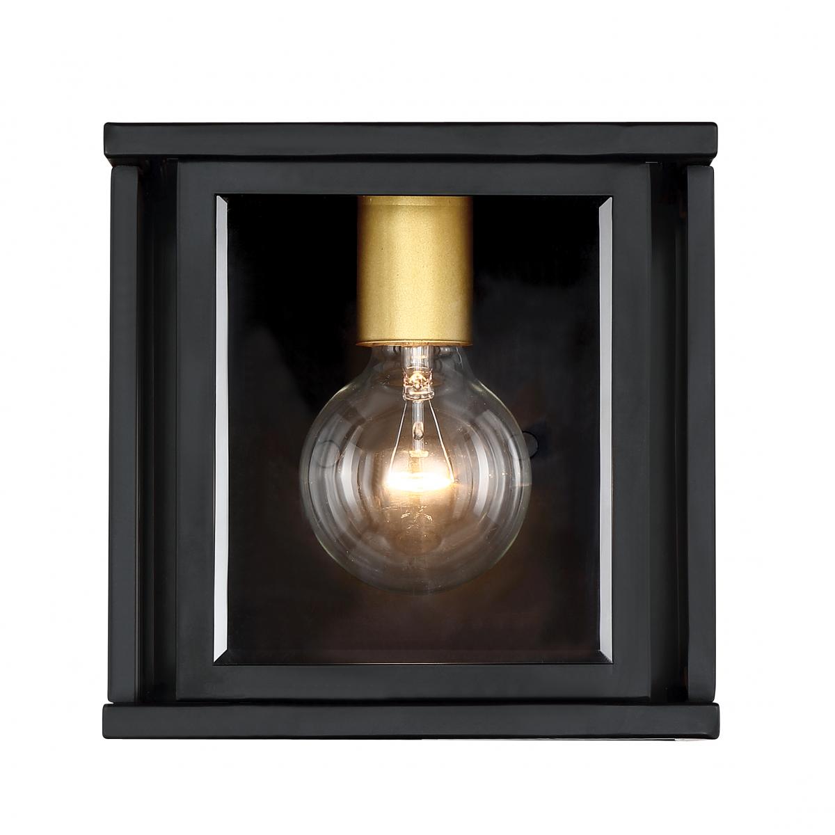Nuvo 60-6411 Payne 1-Light Wall Sconce - Midnight Bronze with Clear Beveled Glass, 60W Max, 120V, Dry Location Rated