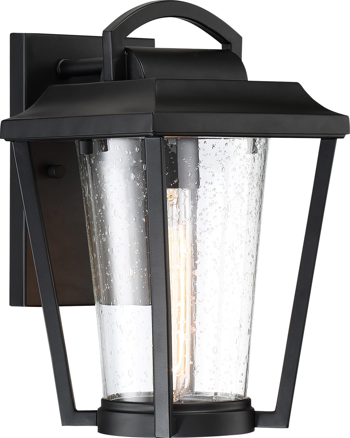 Nuvo 60-6512 Lakeview 1-Light Small Wall Lantern - Aged Bronze with Clear Seed Glass, 60W Max, 120V, Wet Location Rated