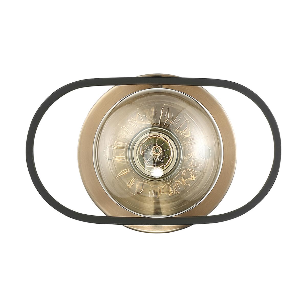 Nuvo 60-6651 Chassis- 1 Light Wall Sconce - Copper Brushed Brass and Matte Black Finish