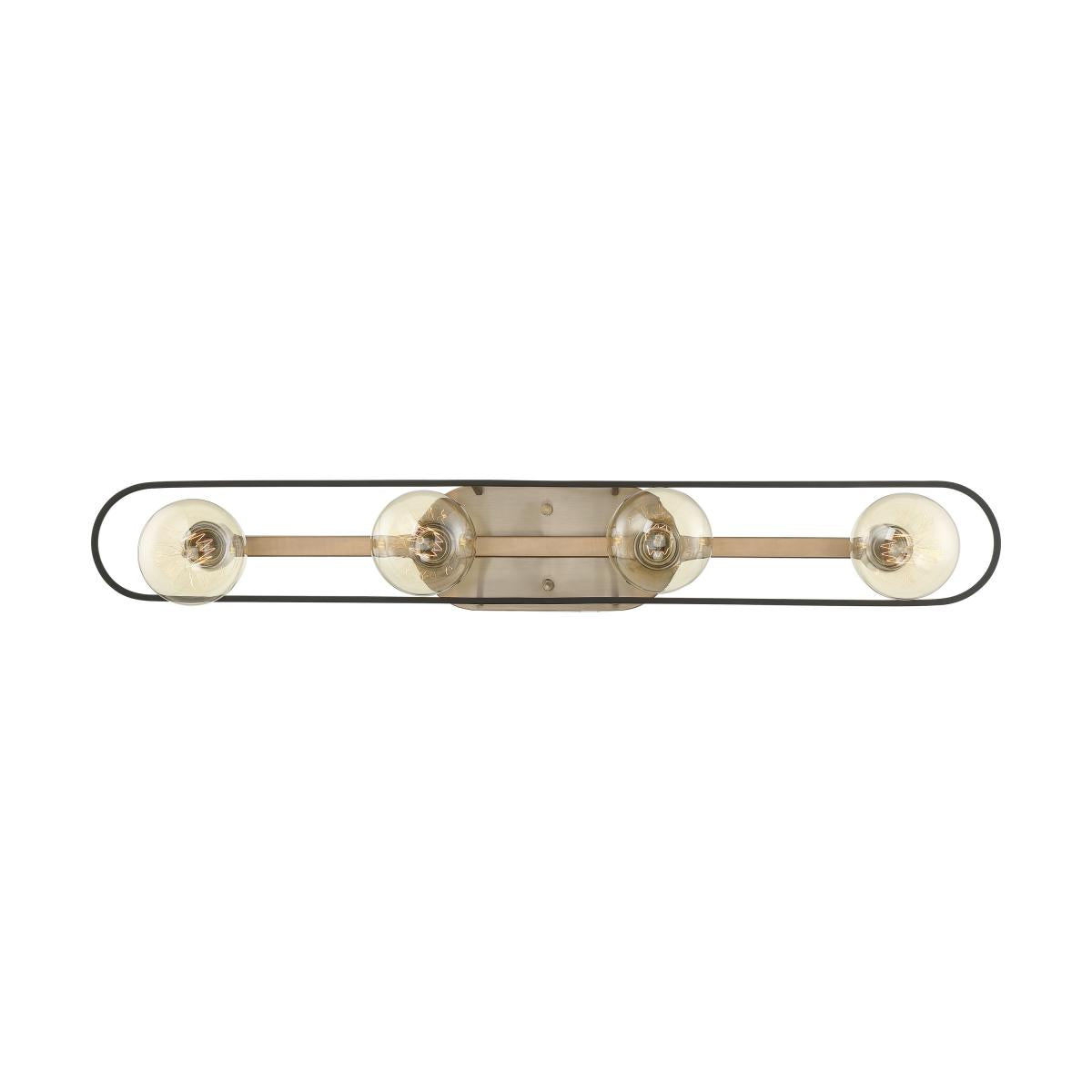 Nuvo 60-6654 Chassis- 4 Light Vanity - Copper Brushed Brass and Matte Black Finish
