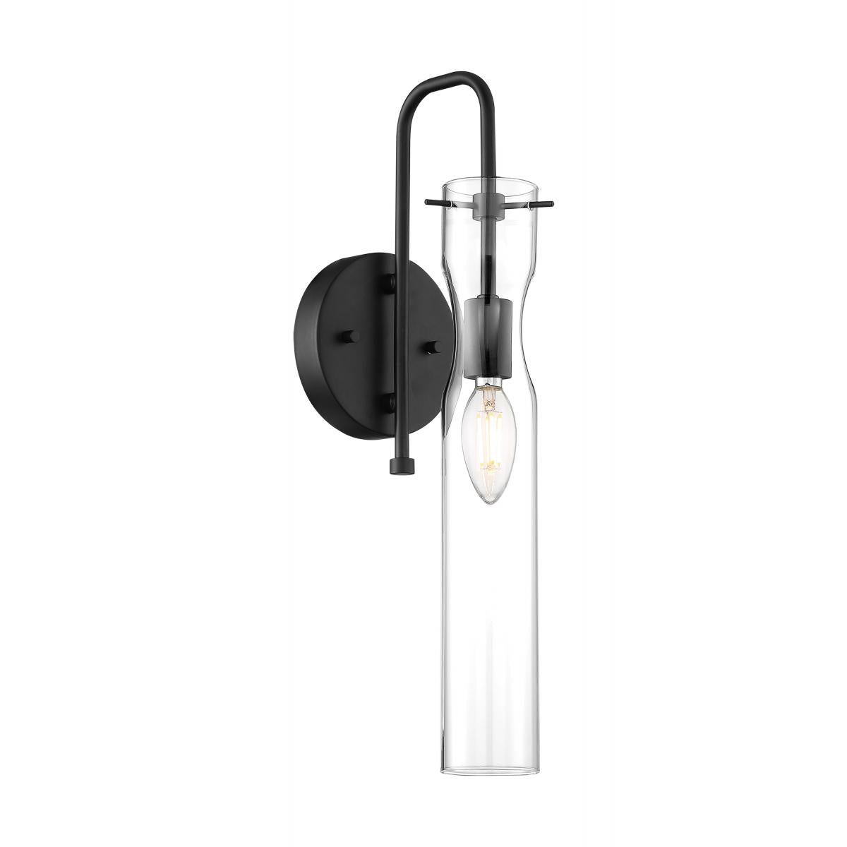 Nuvo 60-6875 Spyglass 1 Light Sconce – Black Finish, 60W Max, 120V