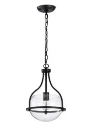 Nuvo 60-7817 10-in Amado Pendant Light Fixture w/o Bulb, Voltage 120V, Matte Black