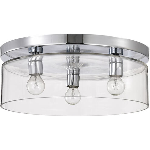 Nuvo 60-8074 Marlowe 15 inch Polished Nickel Flush Mount Ceiling Light
