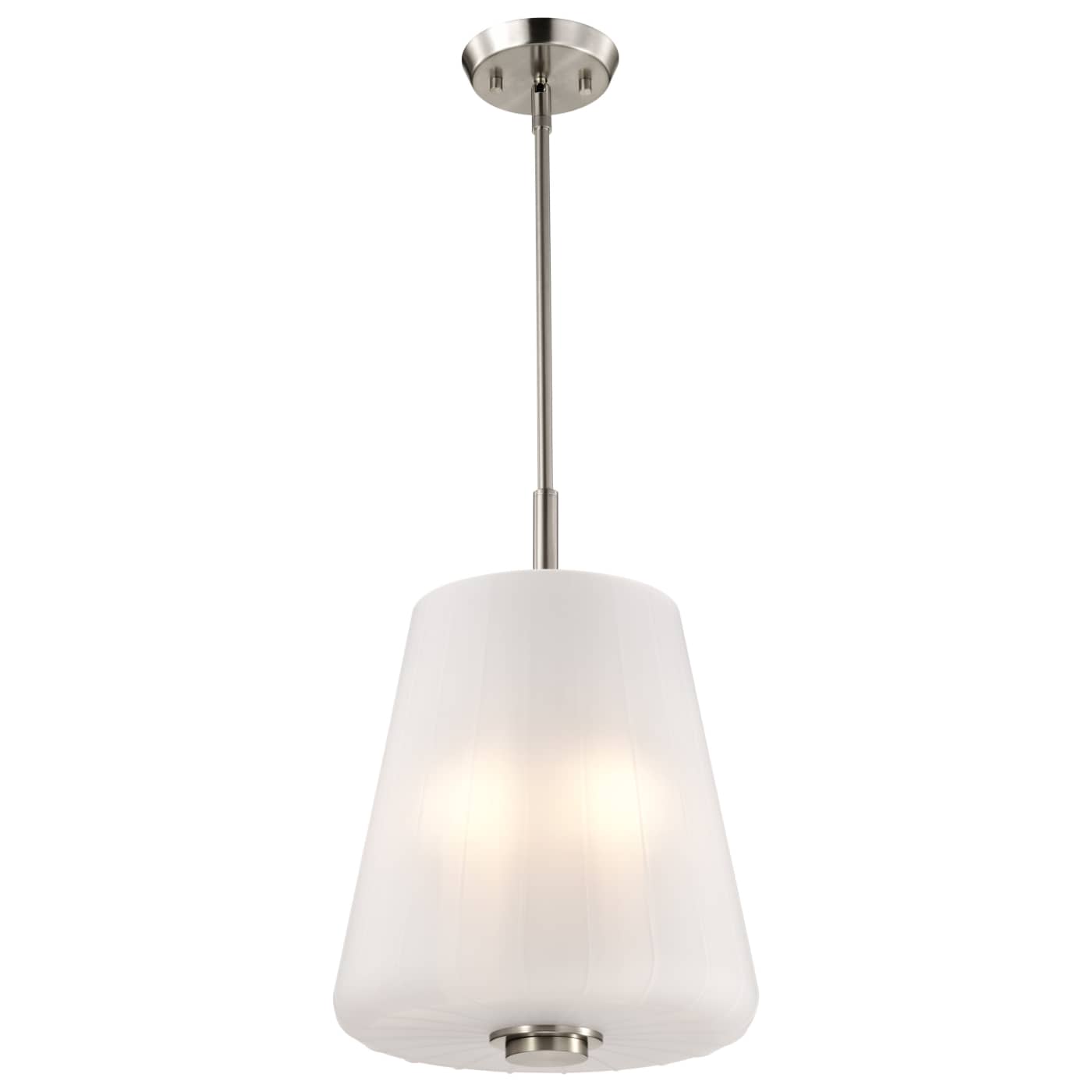 Nuvo 60-8228 Lune 12 inch 3 Lights Pendant Ceiling Light - Finish: Brushed Nickel