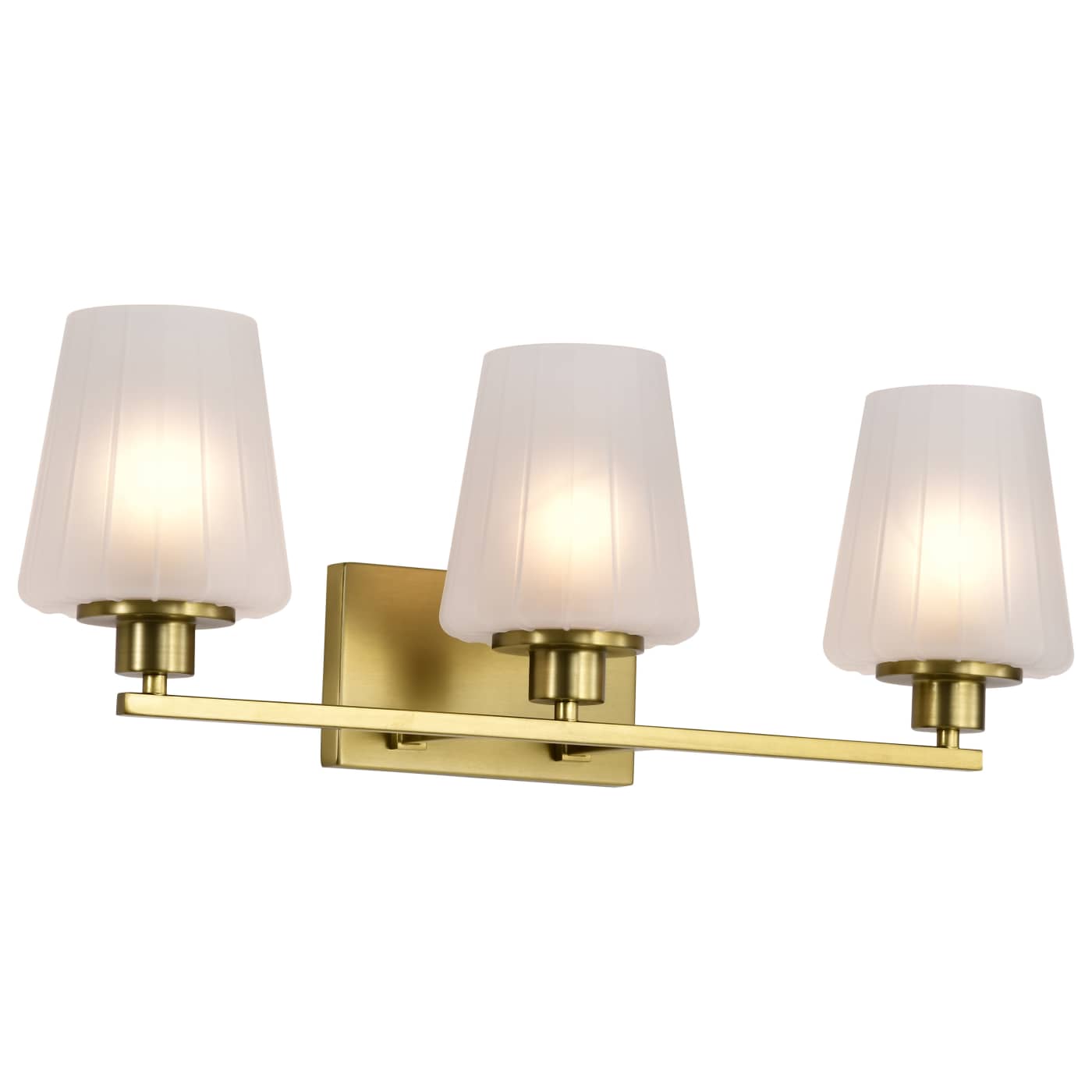 Nuvo 60-8233 Lune 24 inch 3 Light Vanity Wall Light - Finish: Vintage Brass