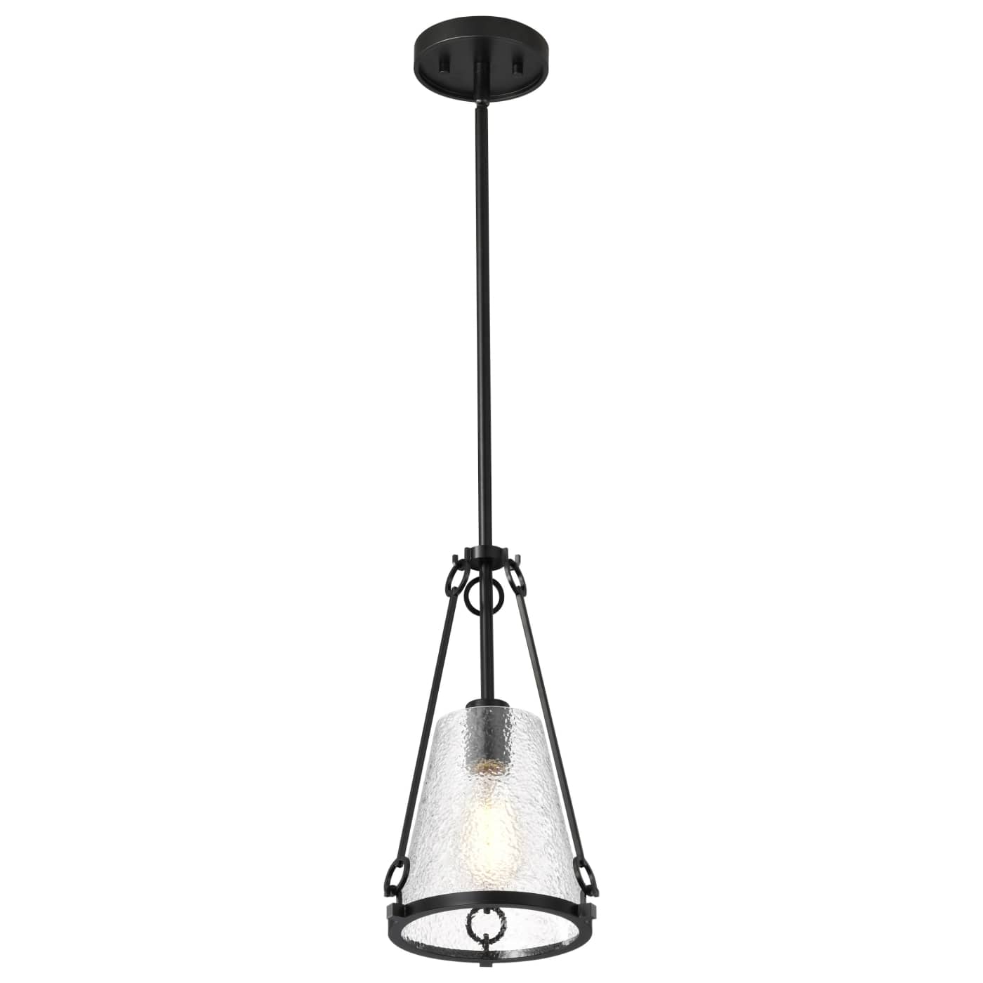 Nuvo 60-8255 Valentine 8" 1 Light Pendant Ceiling Light - Finish: Black