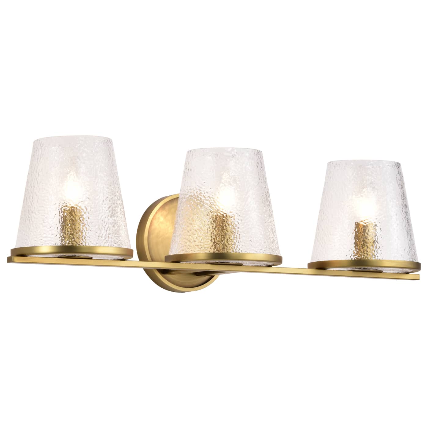 Nuvo 60-8263 Valentine 24" 3 Light Vanity Wall Light - Finish: Vintage Brass