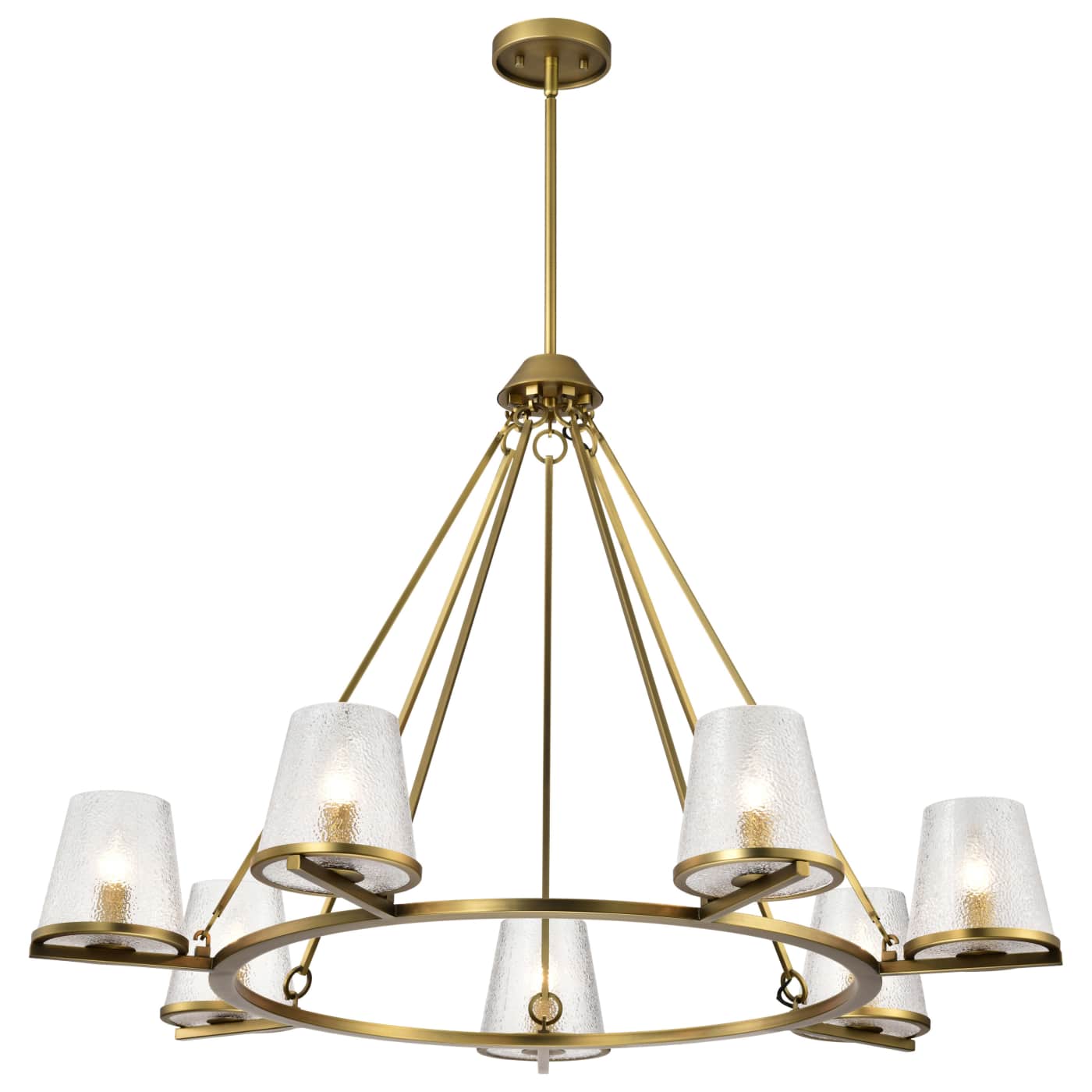 Nuvo 60-8269 Valentine 40" 7 Light Chandelier Ceiling Light - Finish: Vintage Brass