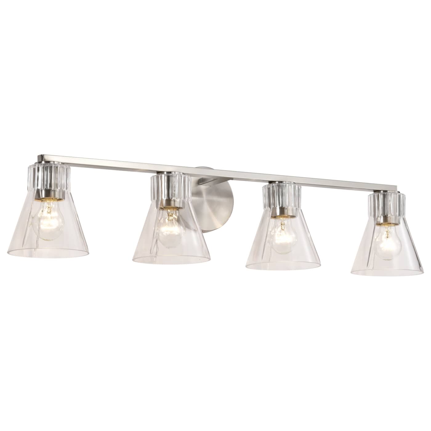 Nuvo 60-8334 Gianna 33.25" 4 Light Vanity Wall Light - Finish: Brushed Nickel