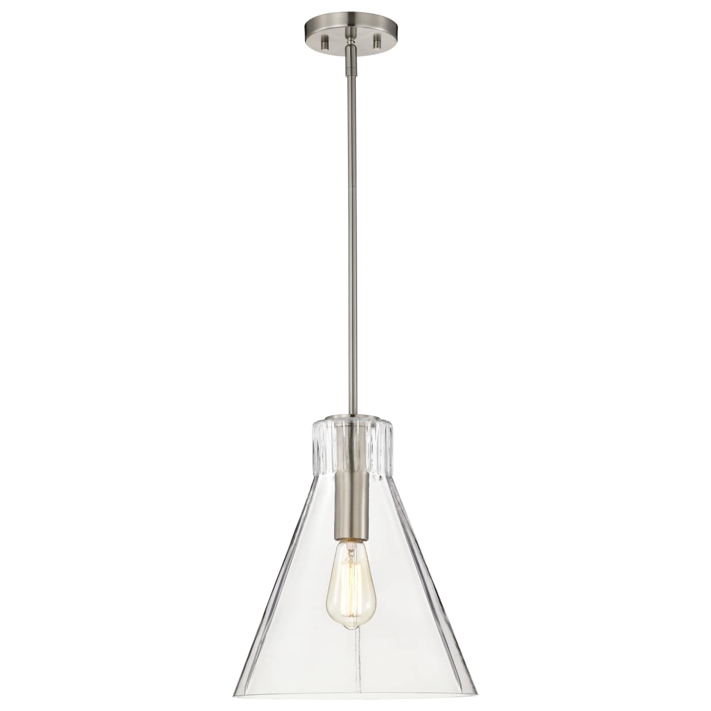 Nuvo 60-8338 Gianna 12" 1 Light Medium Pendant Ceiling Light - Finish: Brushed Nickel