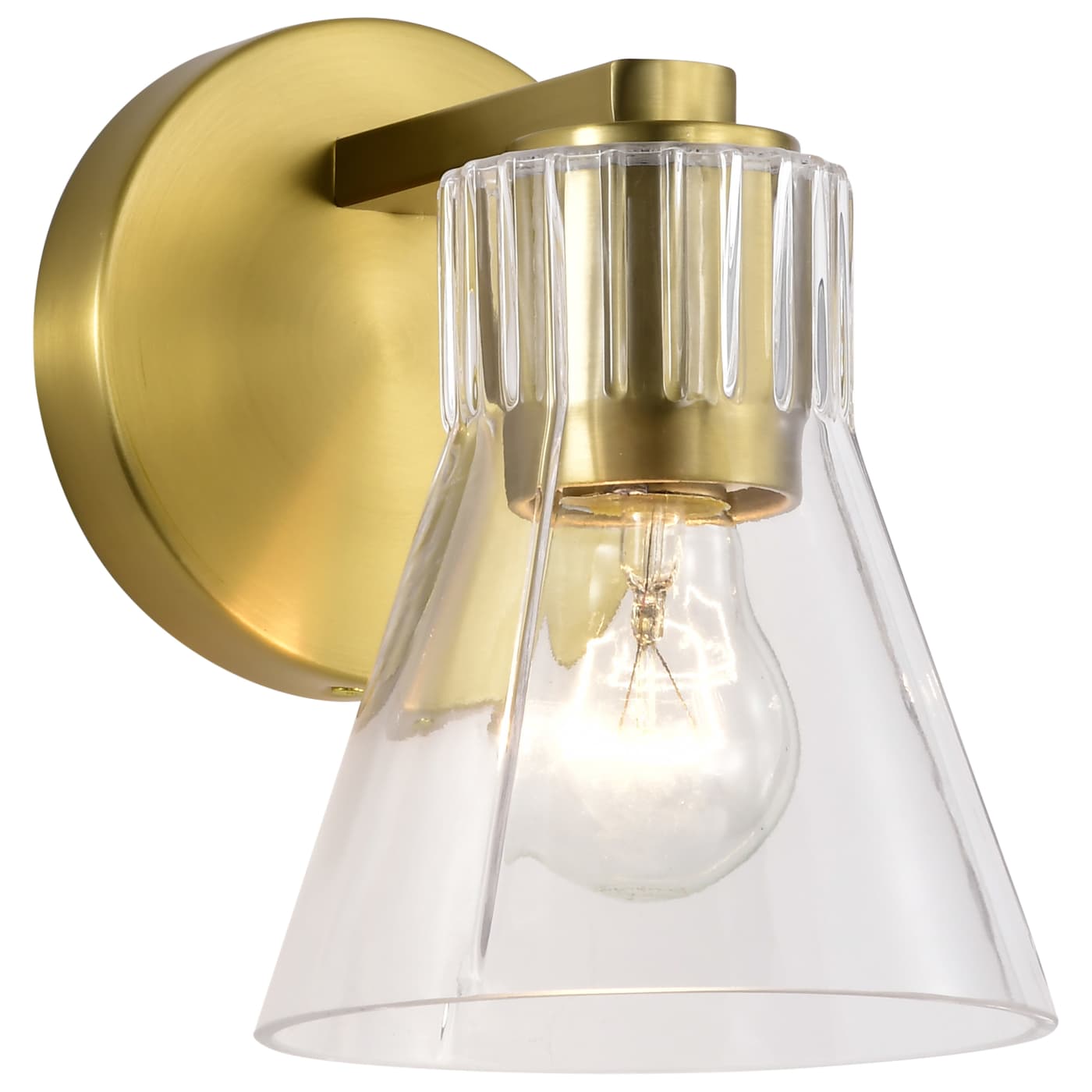 Nuvo 60-8341 Gianna 5.5" 1 Light Vanity Wall Light - Finish: Vintage Brass