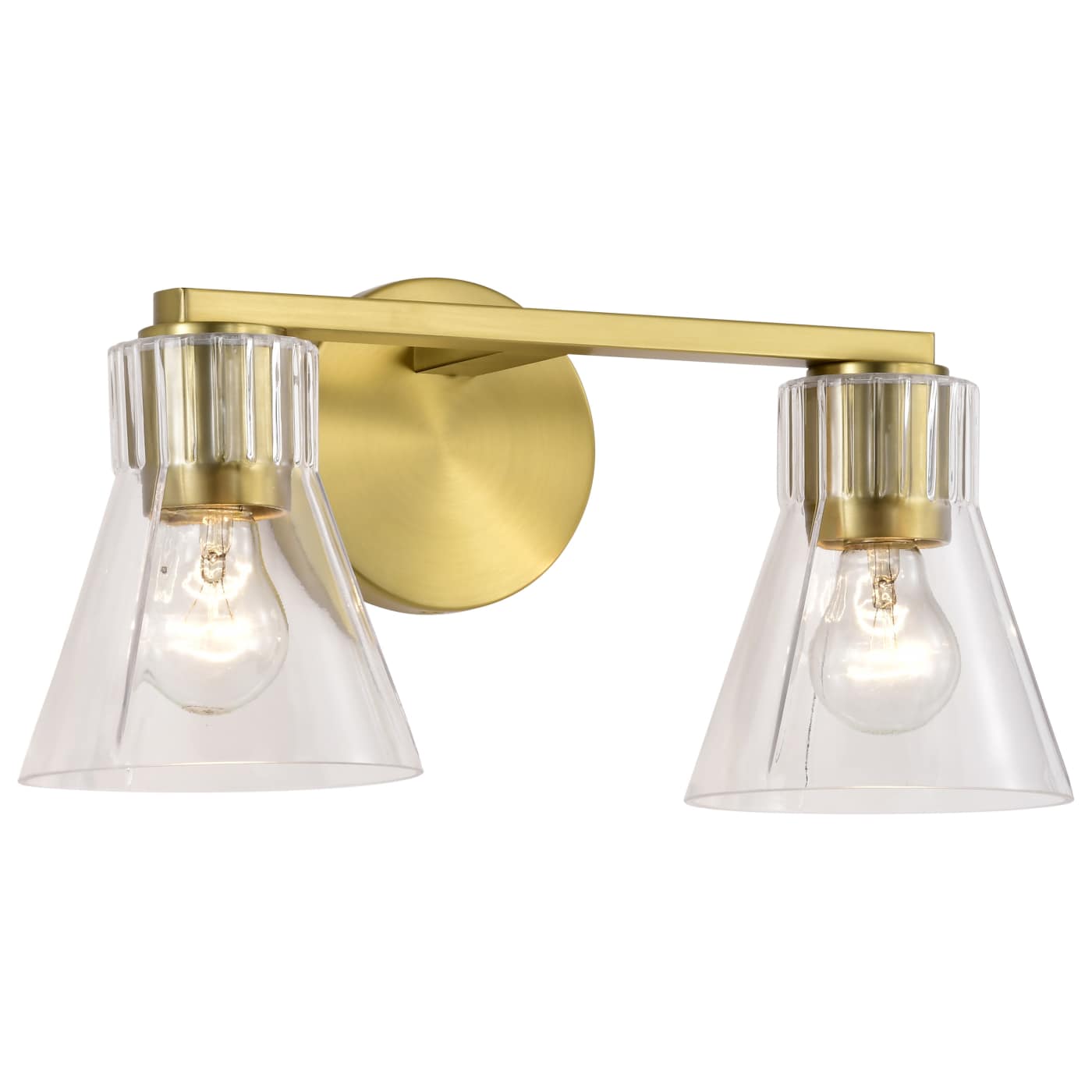 Nuvo 60-8342 Gianna 16" 2 Light Vanity Wall Light - Finish: Vintage Brass