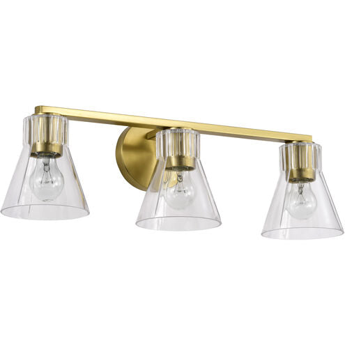 Nuvo 60-8343 Gianna 24" 3-Light Vanity Wall Light, Brass Finish