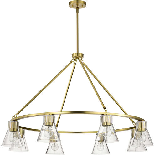 Nuvo 60-8346 Gianna 40" 8-Light Chandelier Ceiling Light, Brass Finish