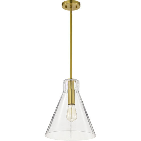 Nuvo 60-8348 Gianna 12" Vintage Pendant Ceiling Light, Brass Finish