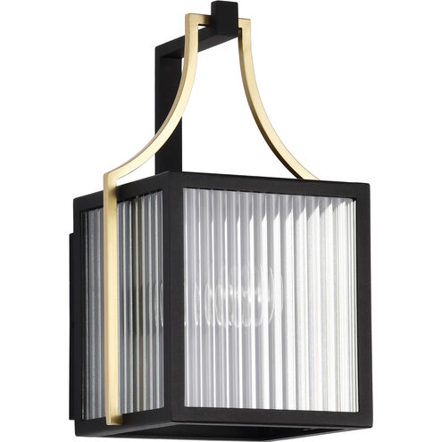 Nuvo 60-8501 Holden 11" Outdoor Lantern Wall Light, Black & Gold Finish