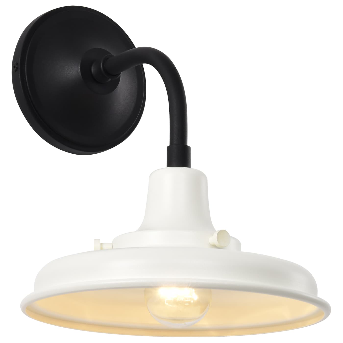 Nuvo 60-8560 Morris 11.63" 1 Light Outdoor Wall Lantern Light - Finish: Black - Shade: White