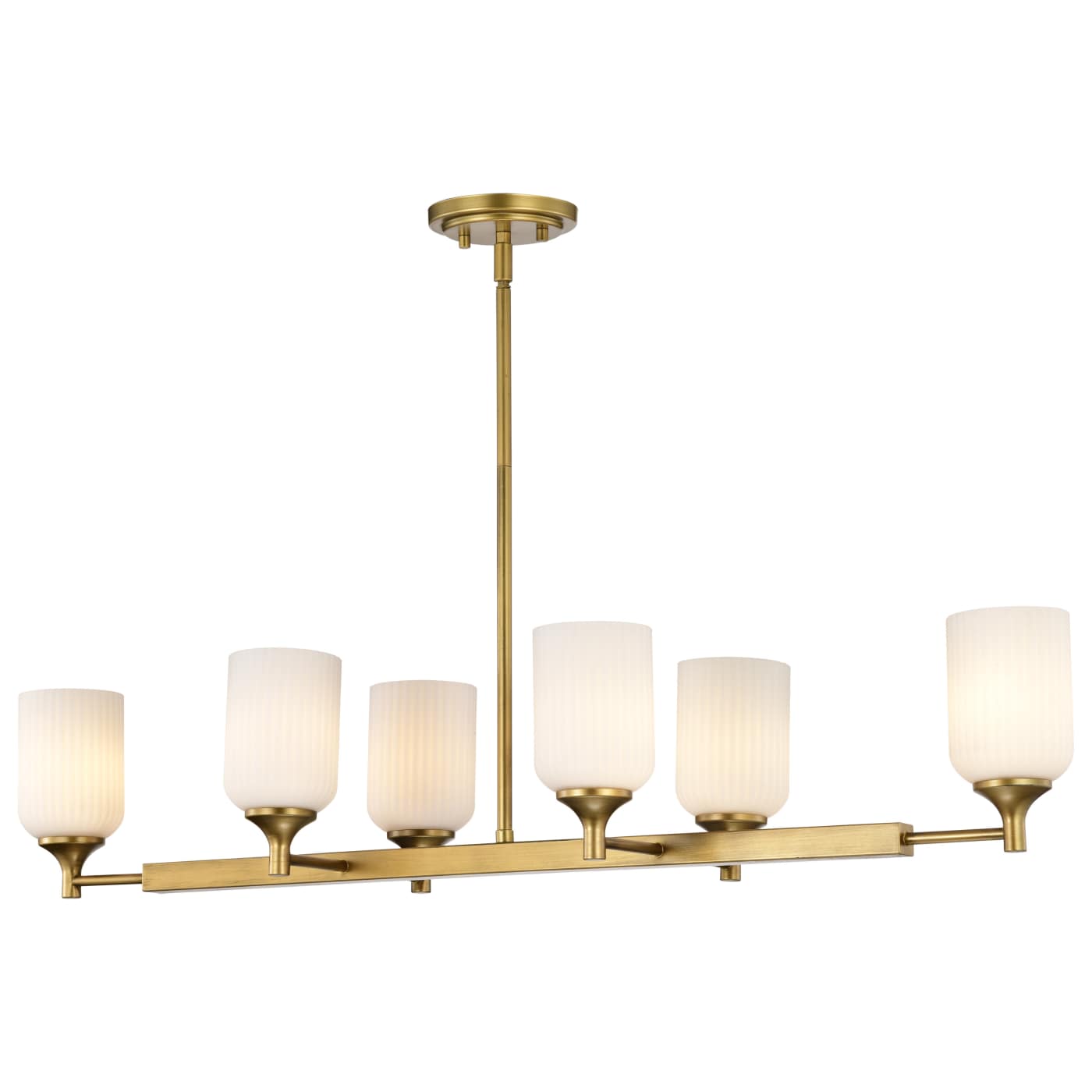 Nuvo 60-8669 Solara 12" Indoor Pendant ceiling Light - Finish: Natural Brass - Frosted Ribbed Glass