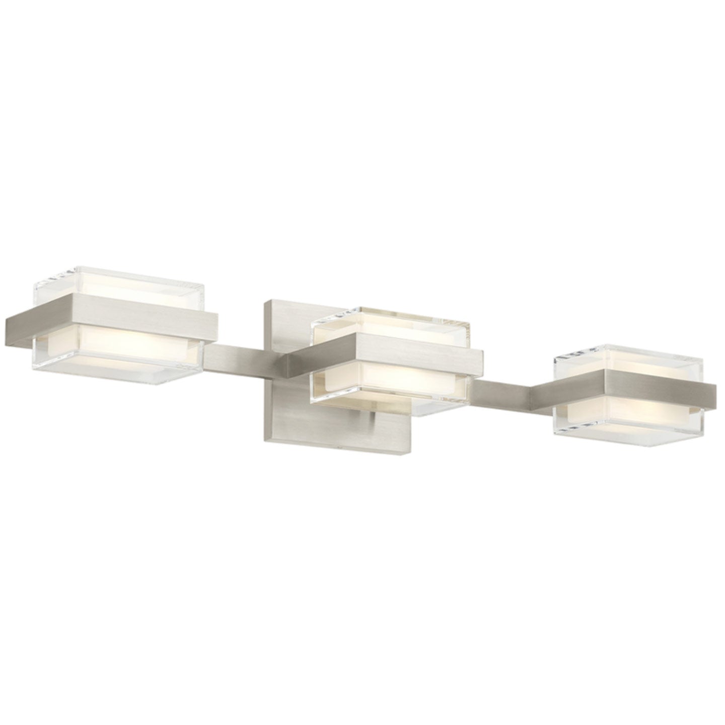 Visual Comfort Modern Collection 700BCKMD3HS-LED930 Sean Lavin Kamden 22.5 Inch Satin Nickel LED Bath Vanity Light 3000K