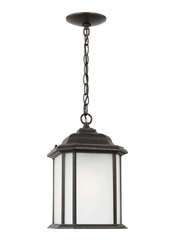 Generation Lighting Kent 1 light outdoor pendant ceiling light in Oxford Bronze