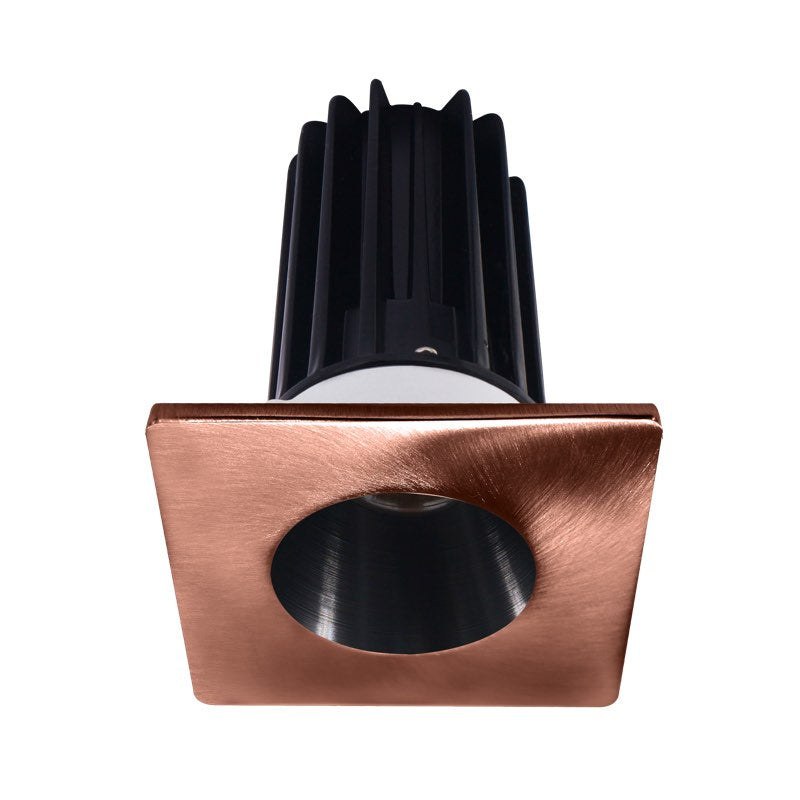 Lotus LED Lights LED-2-S8W2-40K-2RRBK-2STCP 2" LED Recessed Downlight - 8W - 4000K - 620 Lumens - Black Reflector - Square Copper Trim - 120V