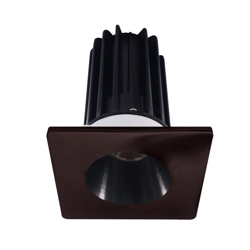 Lotus LED Lights LED-2-S15W-30K-2RRBK-2STBZ 2" LED Recessed Downlight - High Output - 15W - 3000K - 1,000 Lumens - Black Reflector - Square Bronze Trim - 120V