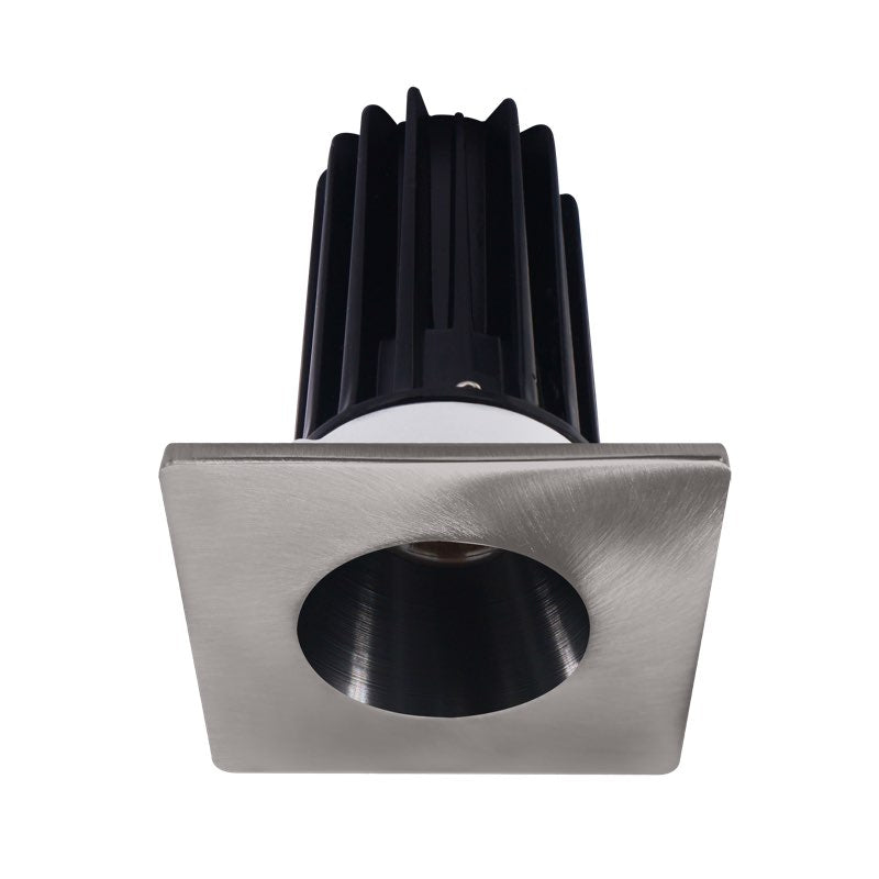 Lotus LED Lights LED-2-S15W-40K-2RRBK-2STBN 2" LED Recessed Downlight - High Output - 15W - 4000K - 1,020 Lumens - Black Reflector - Square Brushed Nickel Trim - 120V