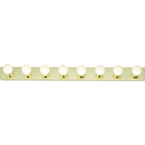 Nuvo SF77-191 8 Light 48" Vanity Strip light Fixture, Polished Brass Finish