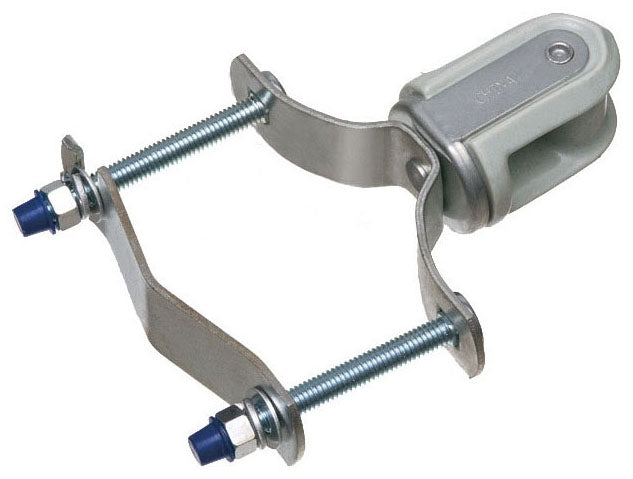 Arlignton 610 Porcelain Wire Holder With Steel Clip, Fits 1-1/4" to 3" Pipe