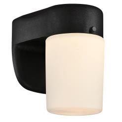 Westinghouse Lighting 6106700 black LED outdoor wall lantern with frosted opal glass