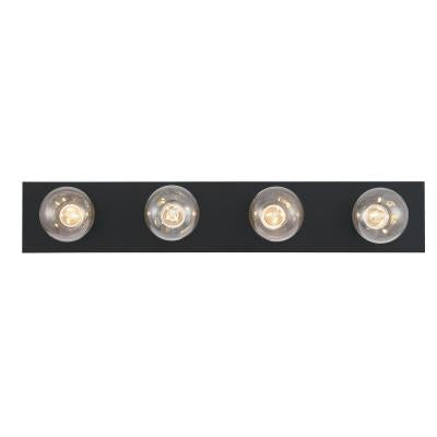 Westinghouse Lighting 6117600 4 light matte black bath vanity wall light