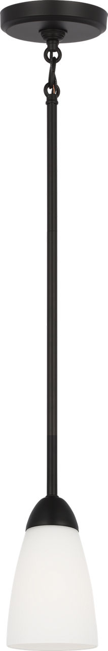 Generation Lighting 6120201EN3-112 Seville 1 Light 4 inch Midnight Black Pendant Ceiling Light