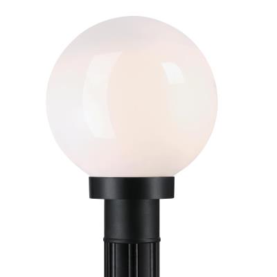 Westinghouse Lighting 6123000 black post top light with opal acrylic globe
